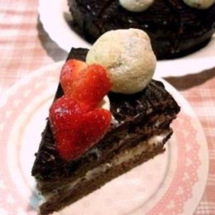 ハートいちごのチョコレートケーキ レシピ 作り方 By Marronmarron 楽天レシピ
